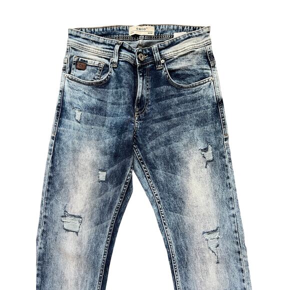 Celio women’s slim destressed light wash jeans - Picture 3 of 10